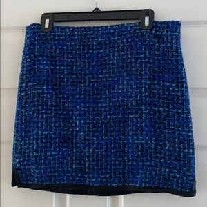 J.Crew Blue and Aqua Tweed Mini Skirt